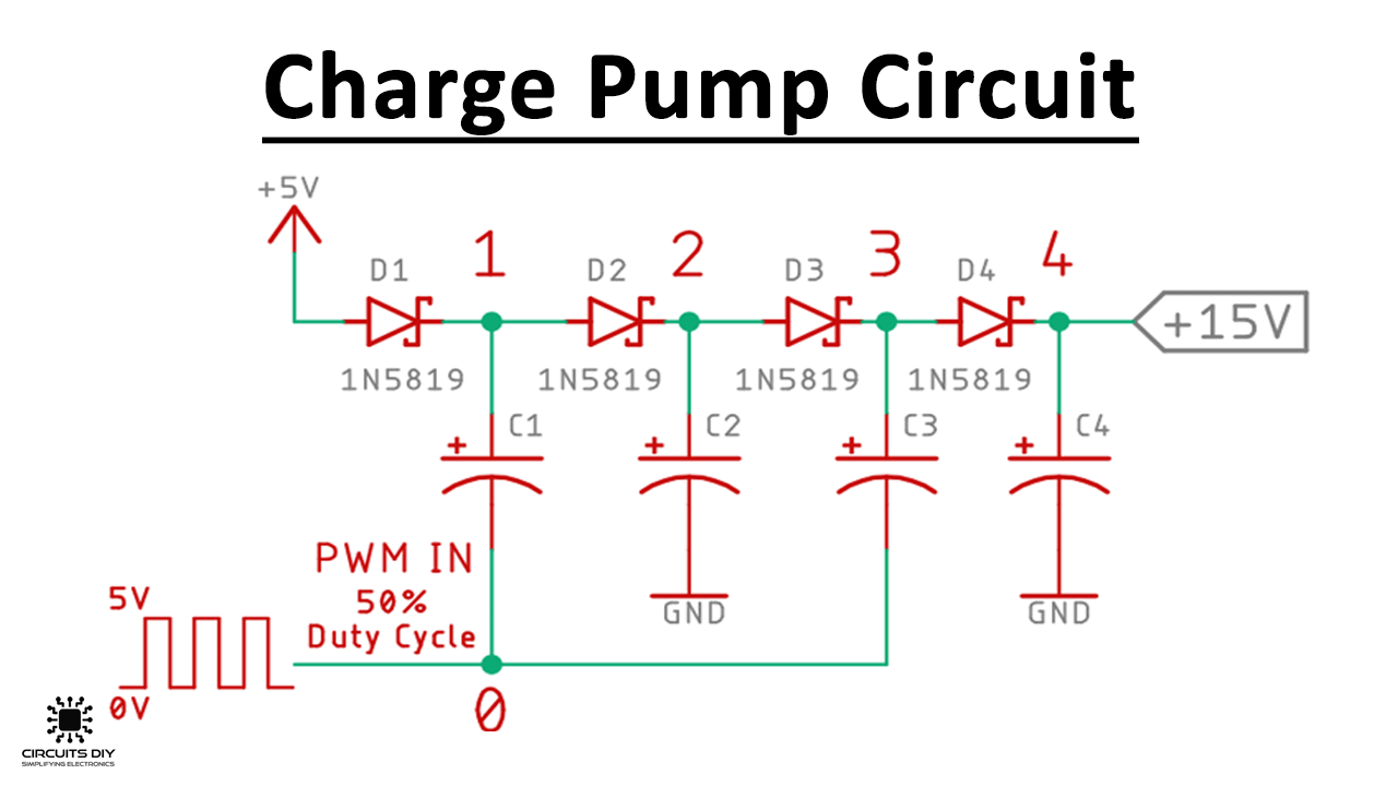 Charge Pump Circuit – Getting Higher Voltage from Low Voltage Source