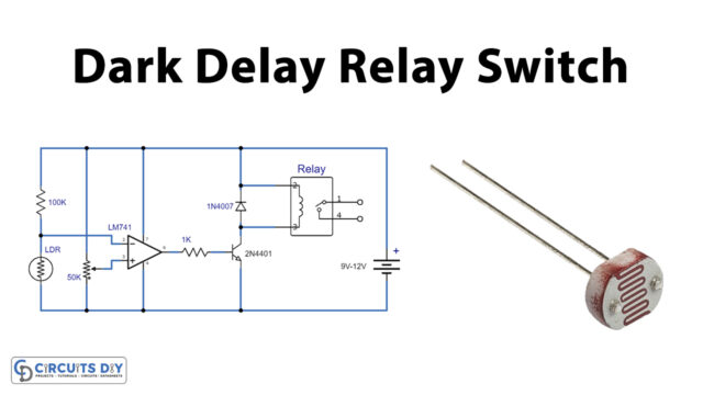 Dark-Sensor-Relay-Switch-Circuit-Using-LM741