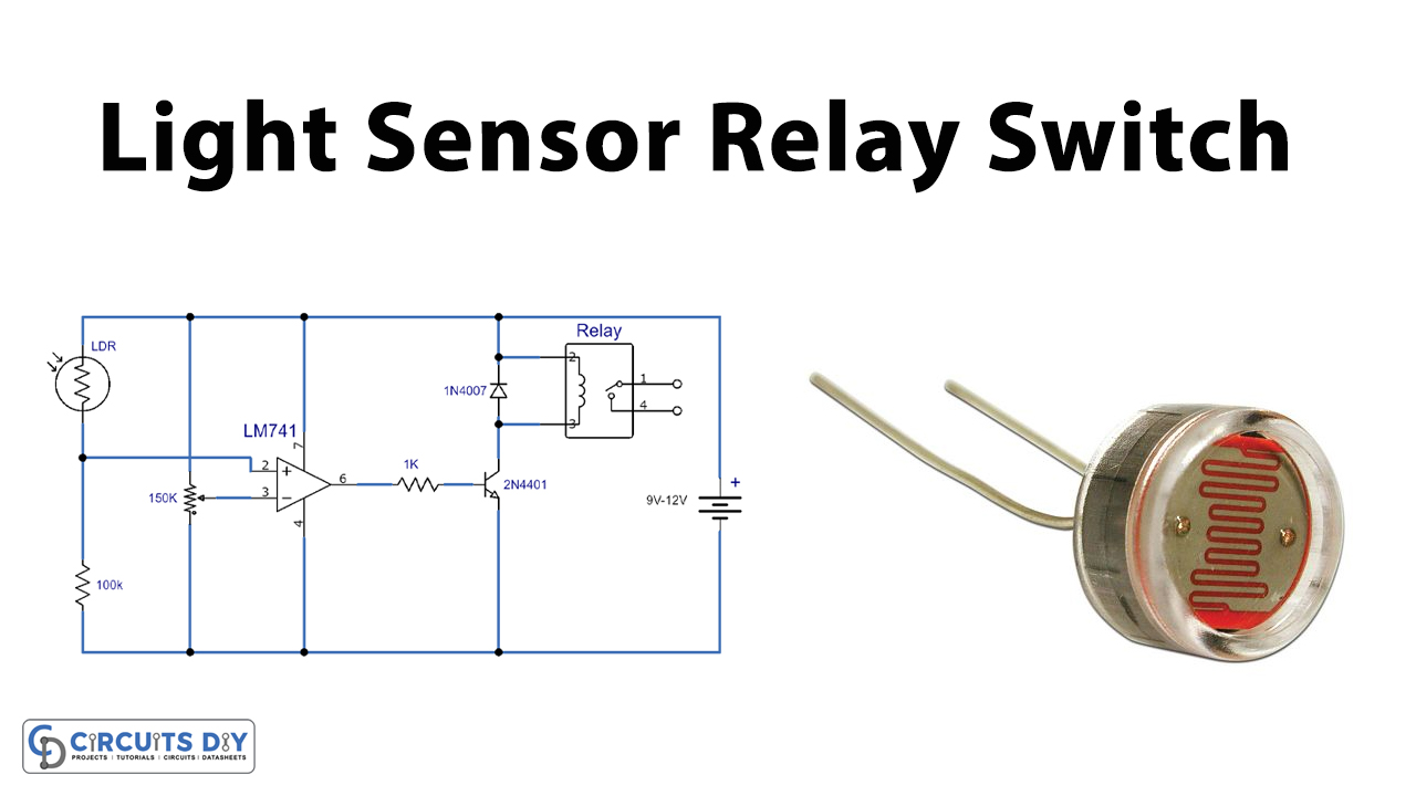 møl Blinke Bagvaskelse LM741 Light Sensor Relay Switch