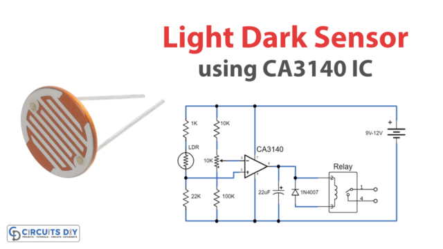 Light Dark Sensor Using CA3140 IC