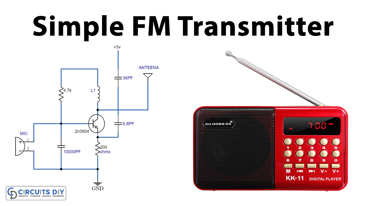 Simple FM Transmitter Circuit using 2n3904 Transistor