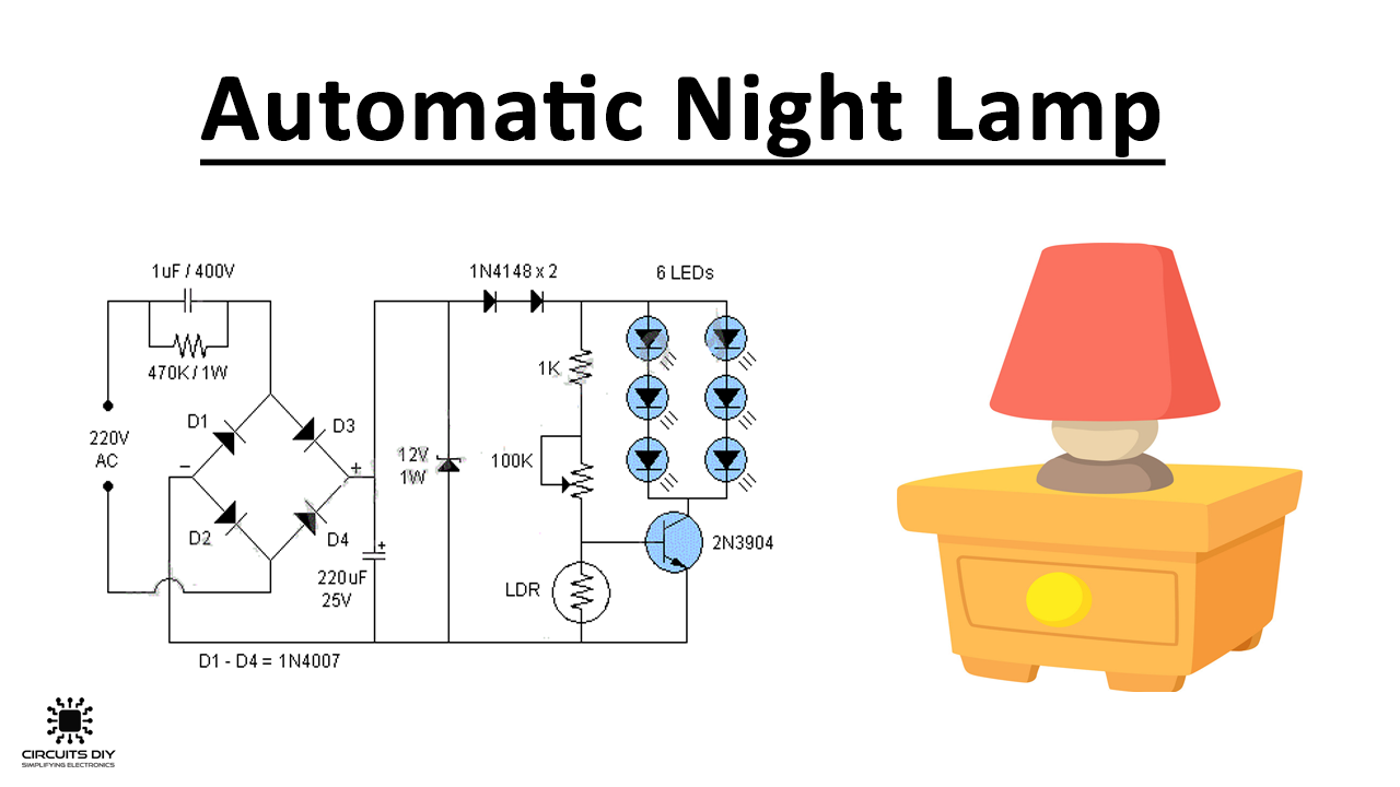 Raad eens salto dreigen Automatic Night Lamp using Light Dependent Resistor (LDR)