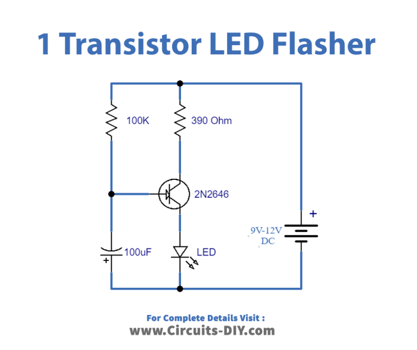 led flasher circuit 2N2646