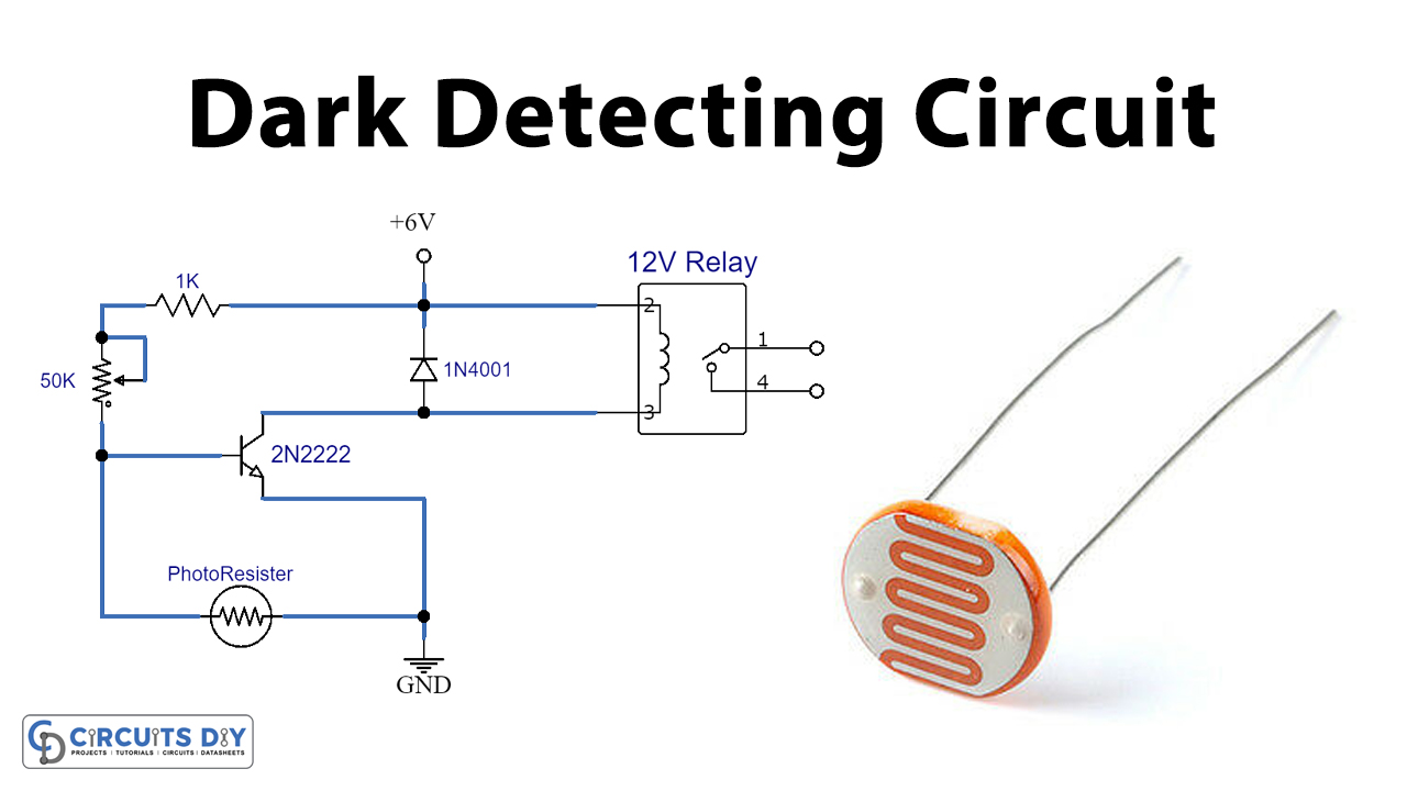 Dark Detecting Circuit using Photoresistor