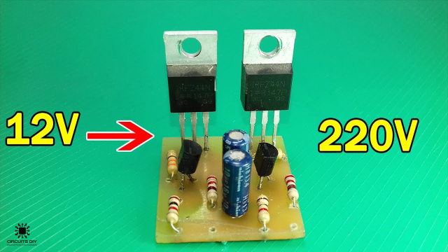 12 volt to 220 volt inverter circuit