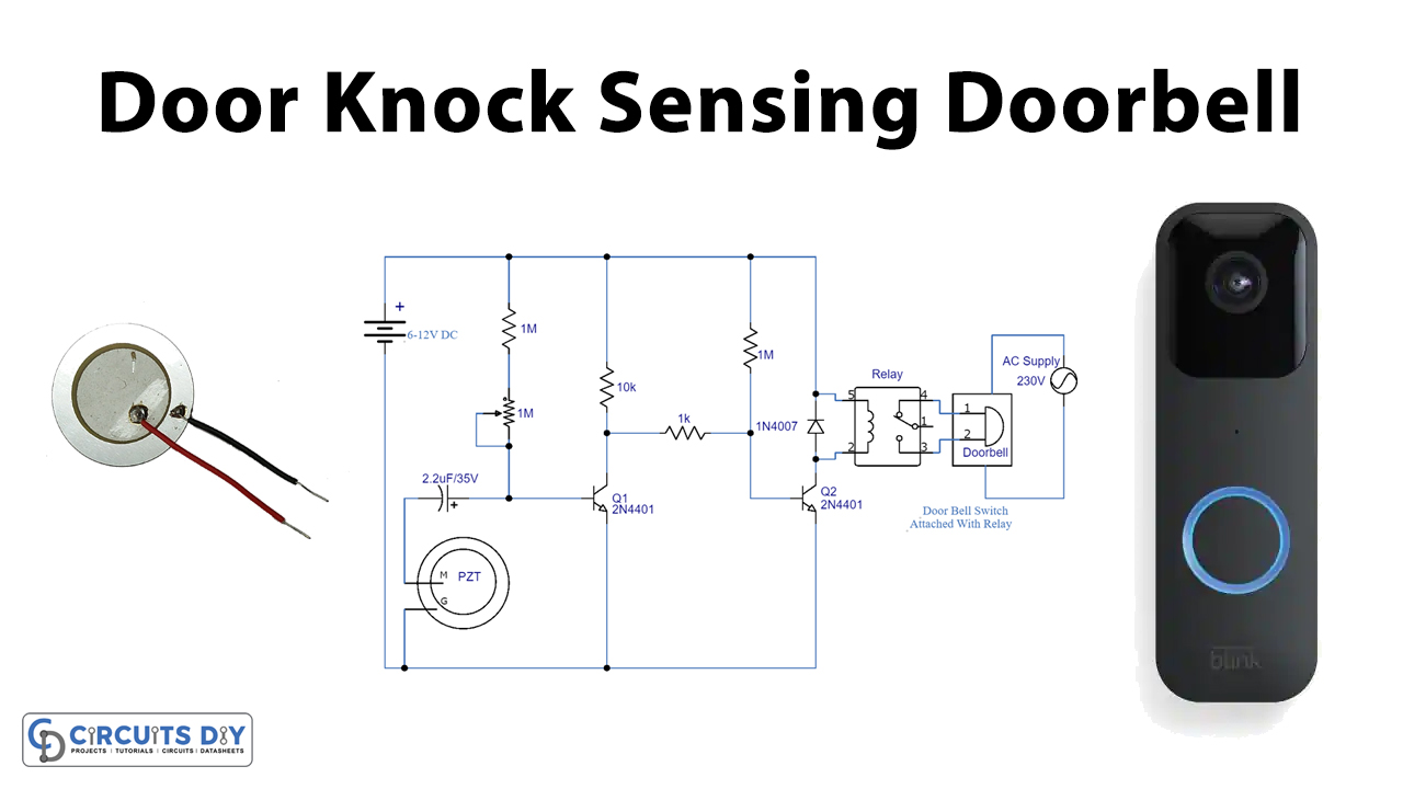 Door Knock Sensing Doorbell using Piezoelectric Sensor