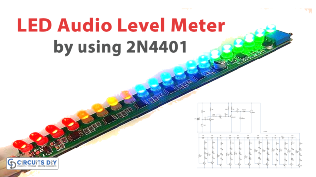 LED Audio Level Meter Circuit Using 2N4401 Transistors