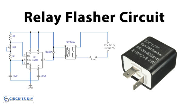 Simple-Relay-Flasher-Circuit-with-NE555-Timer