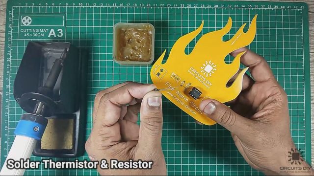 Fire Alarm Circuit Using a Thermistor & LM358 Op-Amp IC