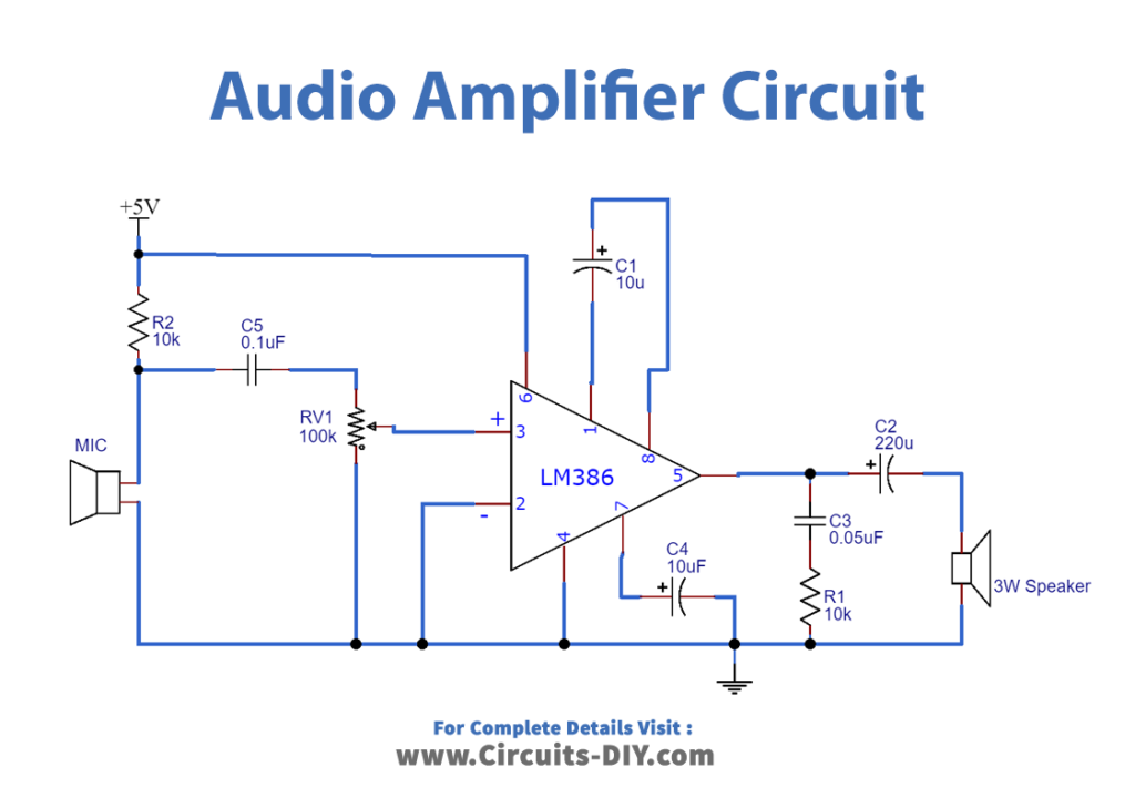 Audio Amplifier Circuit-2_Diagram-Schematic