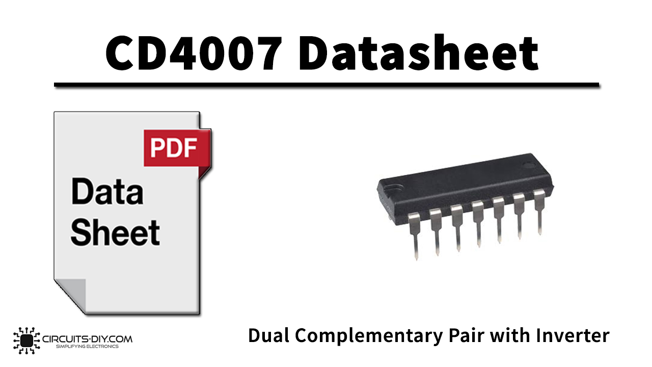 CD4007 Dual Complementary Pair with Inverter – Datasheet