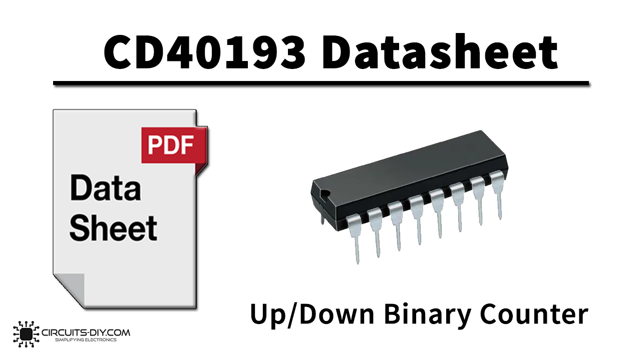 CD40193 8-bit Up/Down Binary Counter – Datasheet