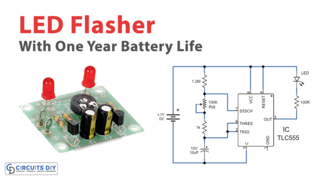 LED Flasher With One Year Battery Life
