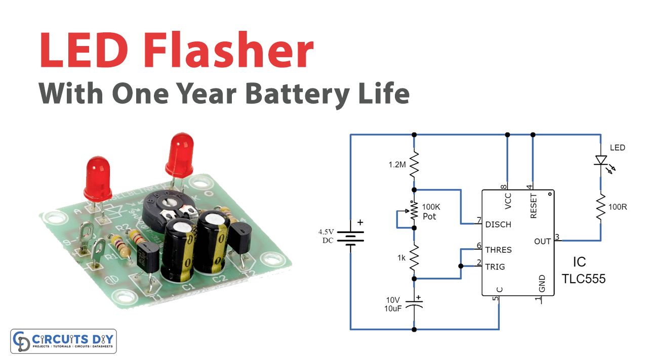 LED Flasher With One-Year Battery Life