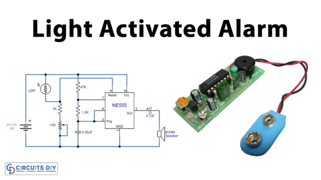 Light-Activated-Alarm-Using-555-Timer-IC