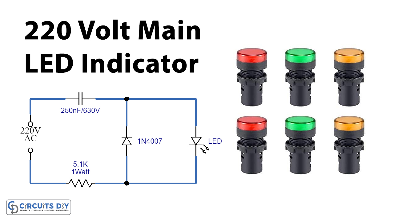 Glow Herske Nogen Simple 220V Mains Indicator LED