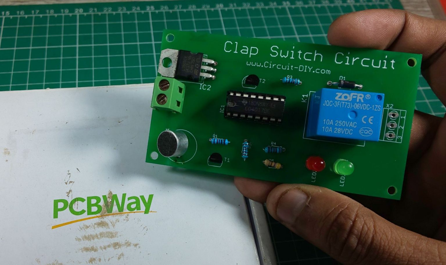 5v Relay Clap Switch Circuit with CD4017 IC