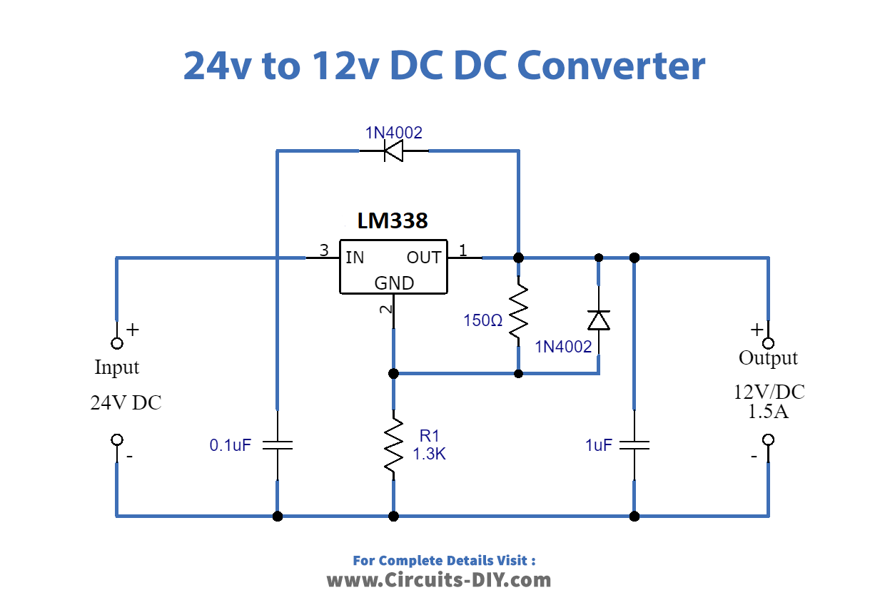 Top Three 24V To 12V DC Converter Circuits 