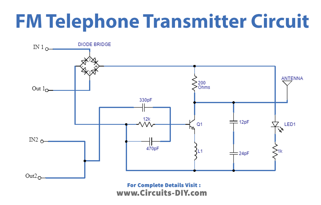 fm telephone transmitter circuit