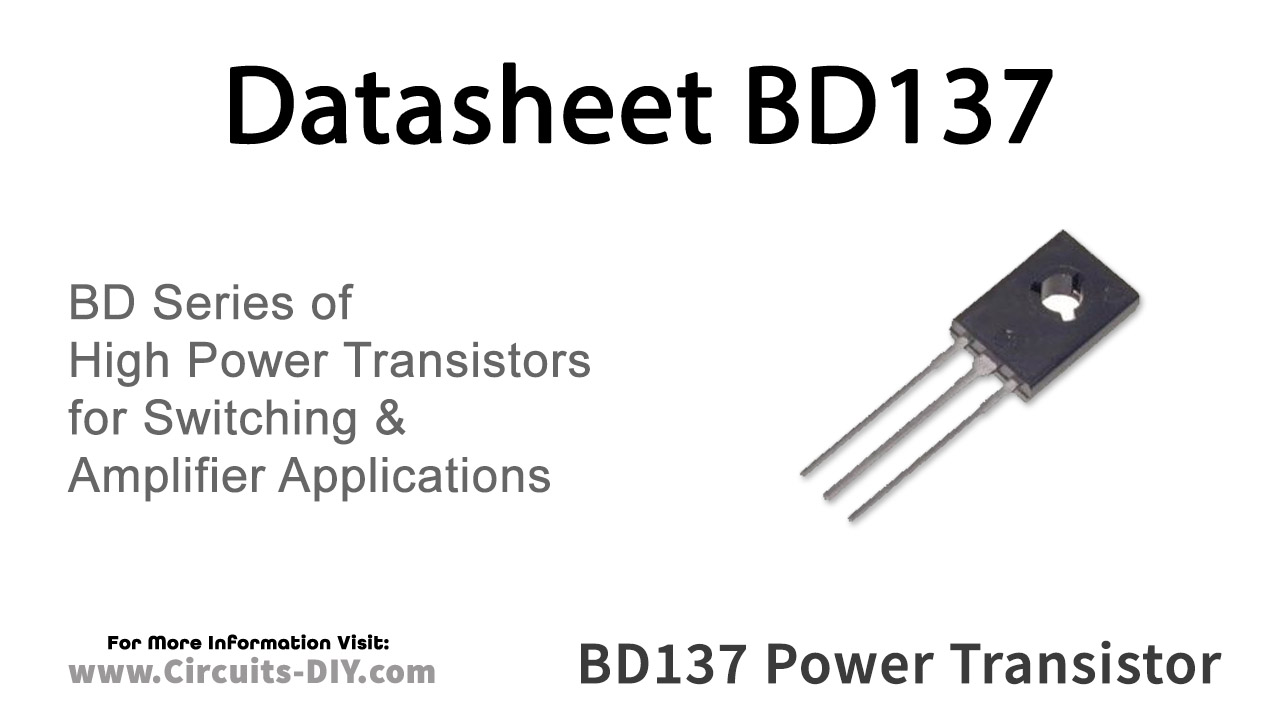BD137 NPN Power Transistor – Datasheet