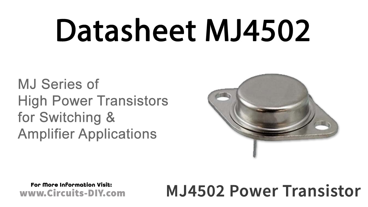 MJ4502 PNP Power Transistor – Datasheet