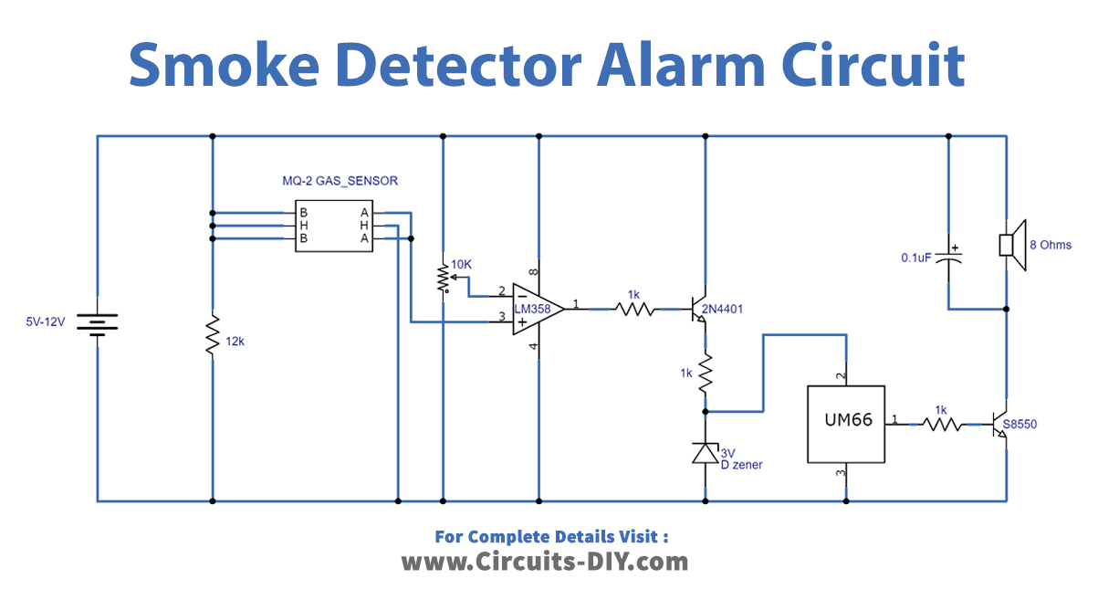 Smoke Detector Alarm Circuit