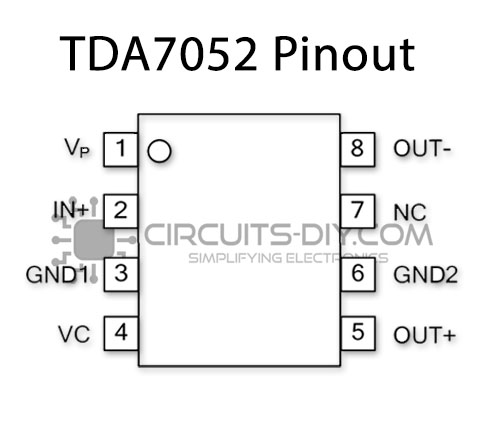 TDA7052-Pinout