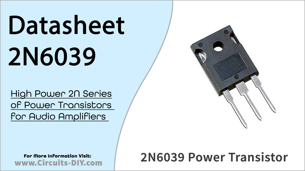 2N6039 NPN Power Transistor – Datasheet