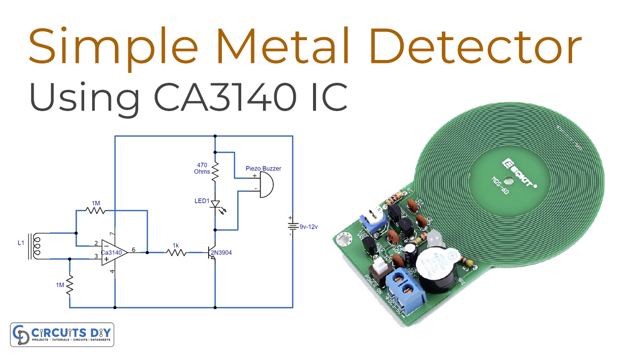 Simple Metal Detector using CA3140 IC