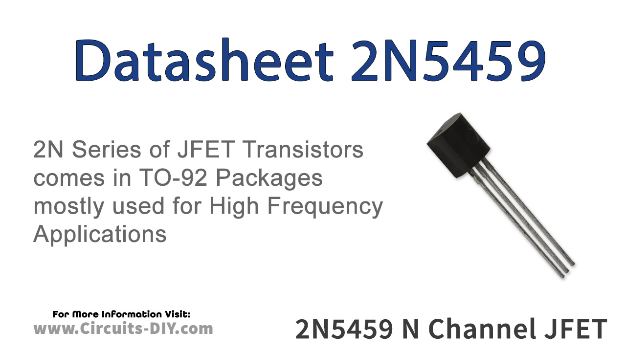 2N5459 0.1A 25V N-Channel JFET – Datasheet