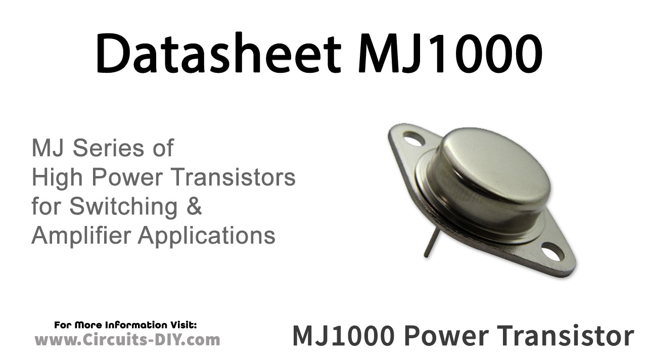 MJ1000 NPN Darlington Power Transistor – Datasheet