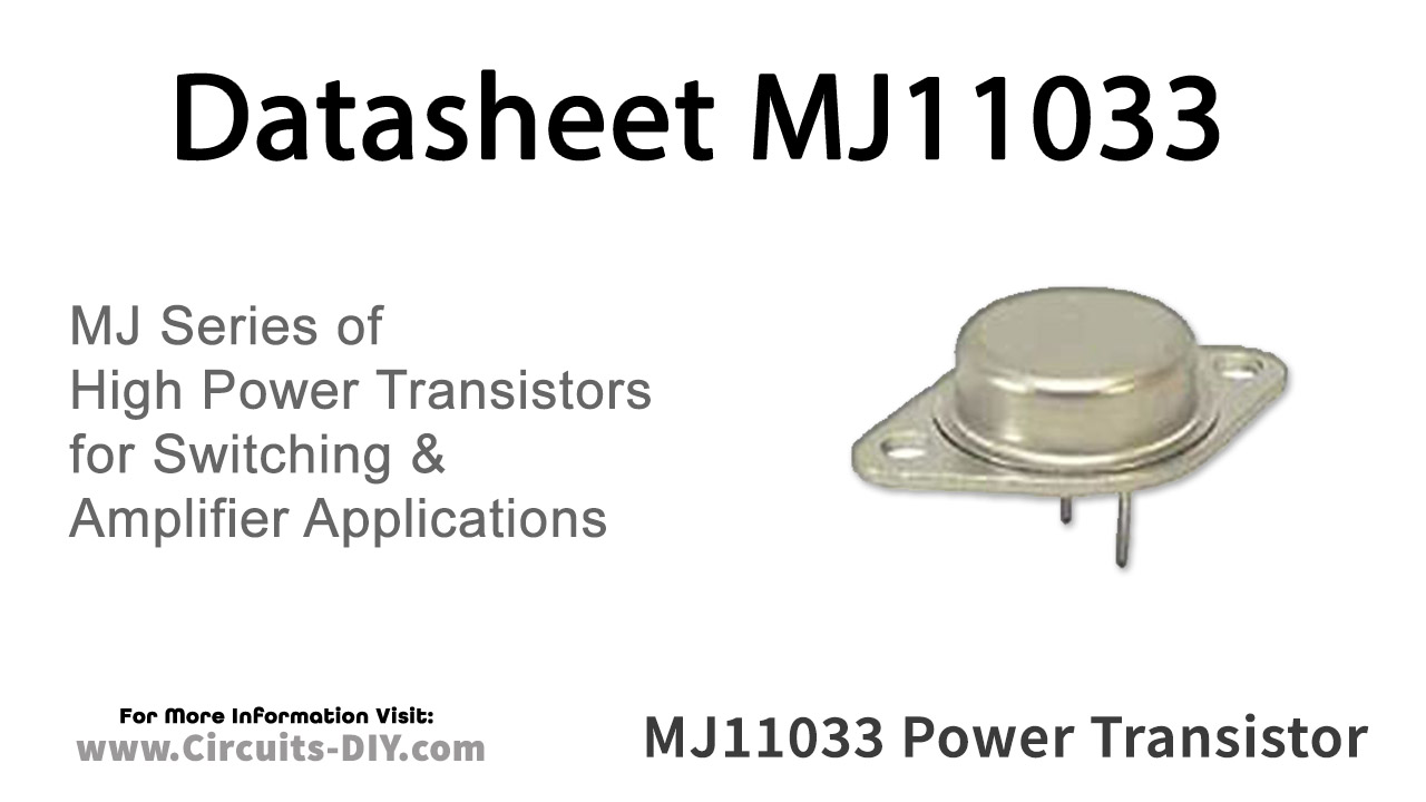 MJ11033 PNP Power Darlington Transistor – Datasheet