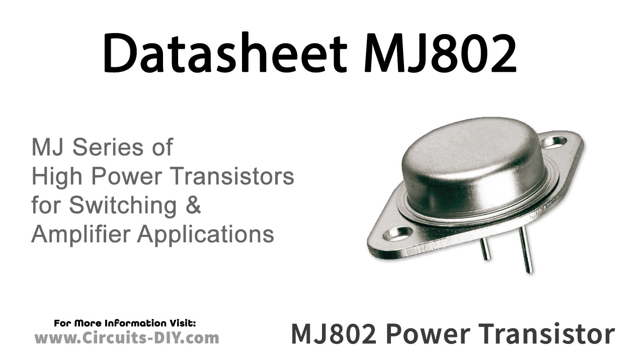 MJ802 NPN Power Transistor – Datasheet