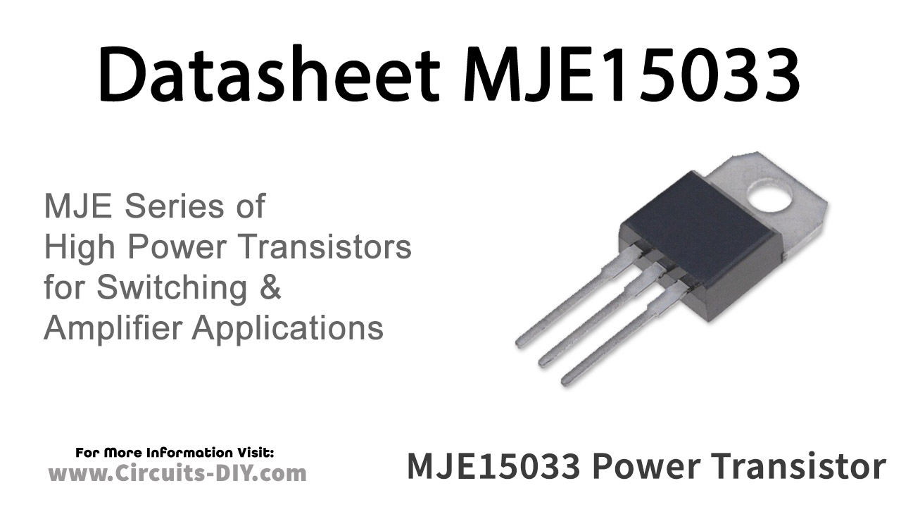 MJE15033 PNP Power Transistor – Datasheet