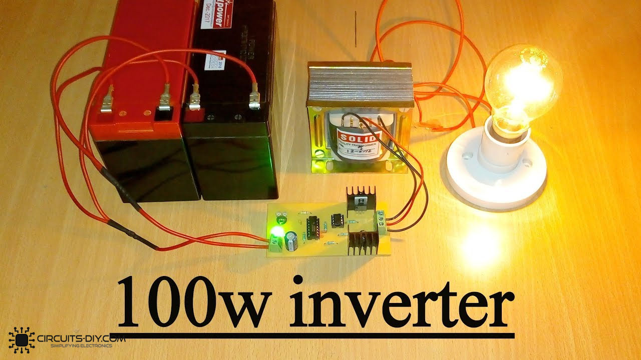100 Watts Inverter Circuit using CD4047 & IRF540