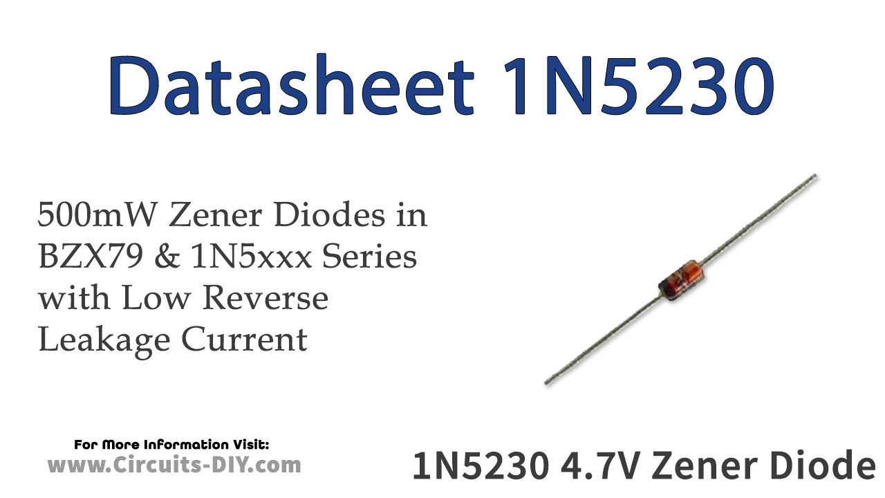 1N5230 4.7V 500mW Zener Diode – Datasheet