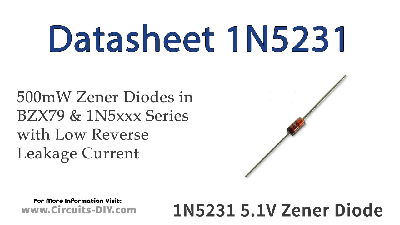 1N5231 5.1V 500mW Zener Diode – Datasheet