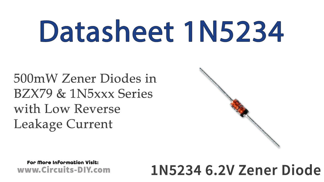 1N5234 6.2V 500mW Zener Diode – Datasheet