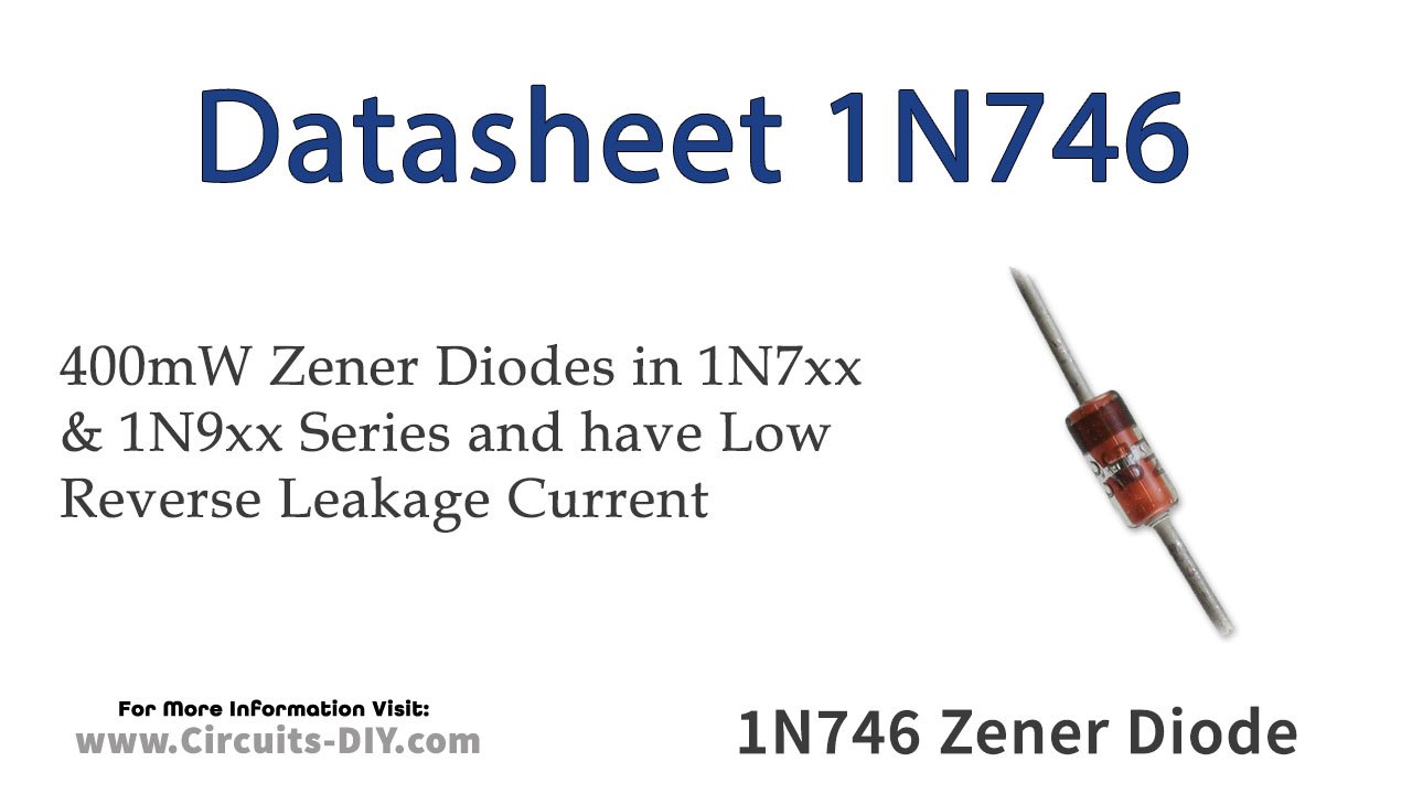1N746 3.3V 400mW Zener Diode – Datasheet
