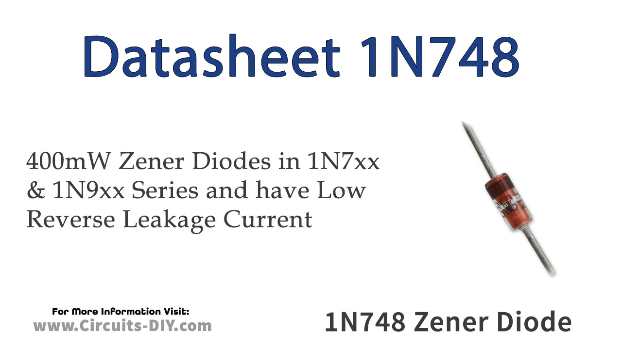 1N748 3.9V 400mW Zener Diode – Datasheet