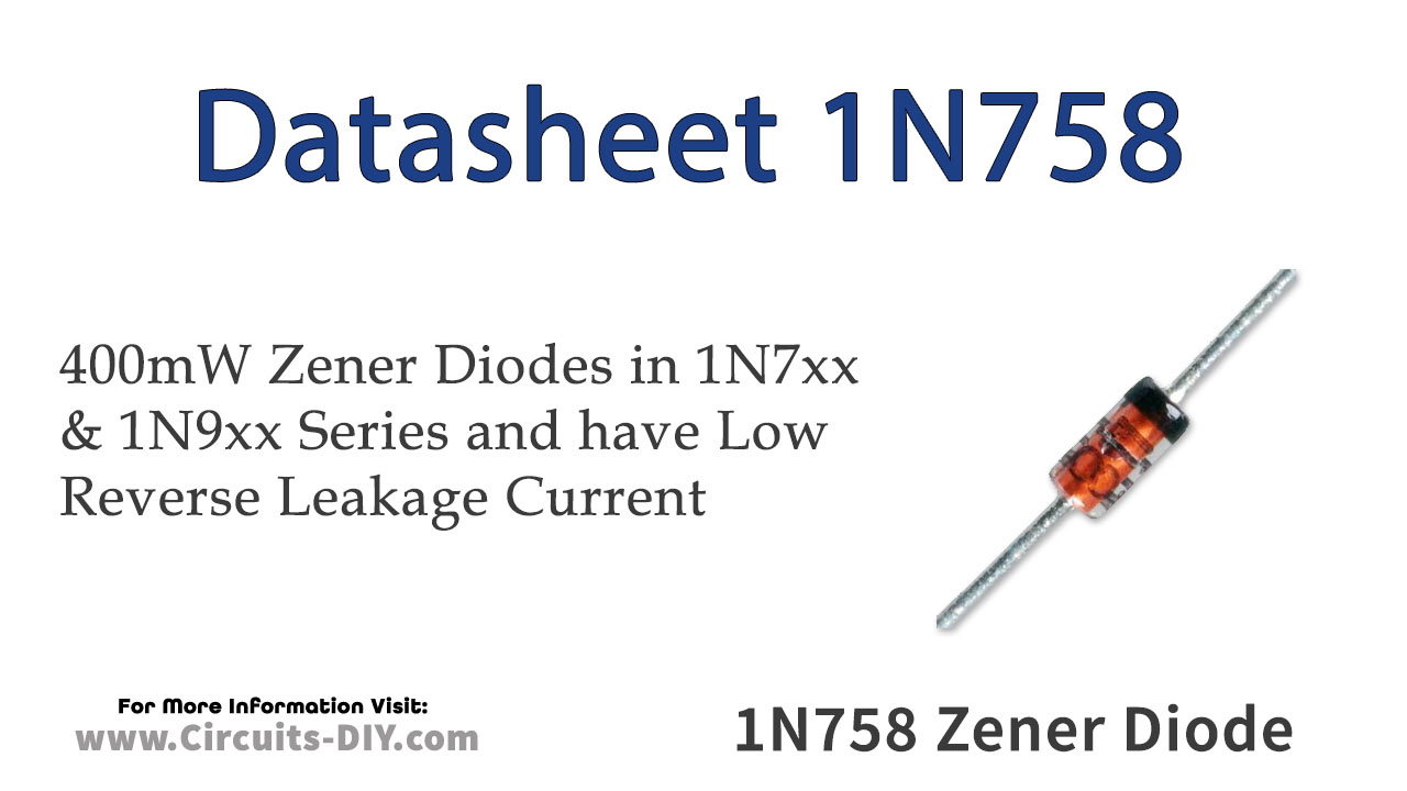 1N758 10V 400mW Zener Diode – Datasheet