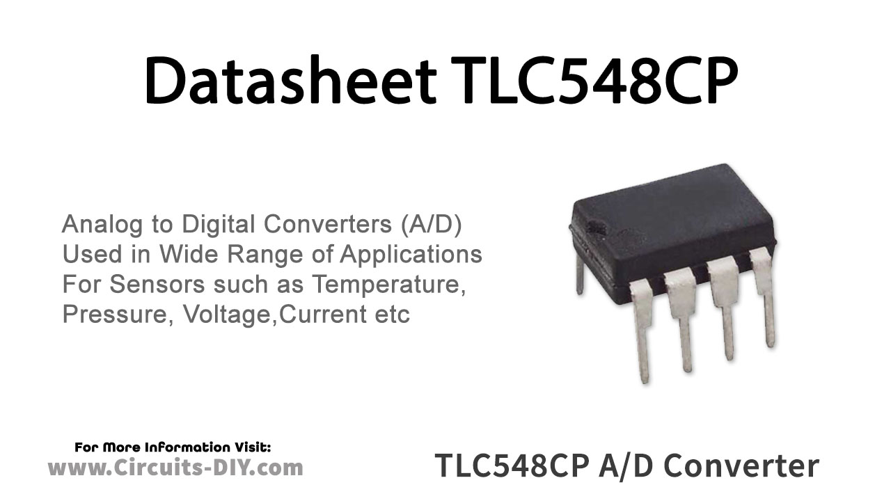 TLC548CP 8-bit A/D Converter with Serial Control – Datasheet