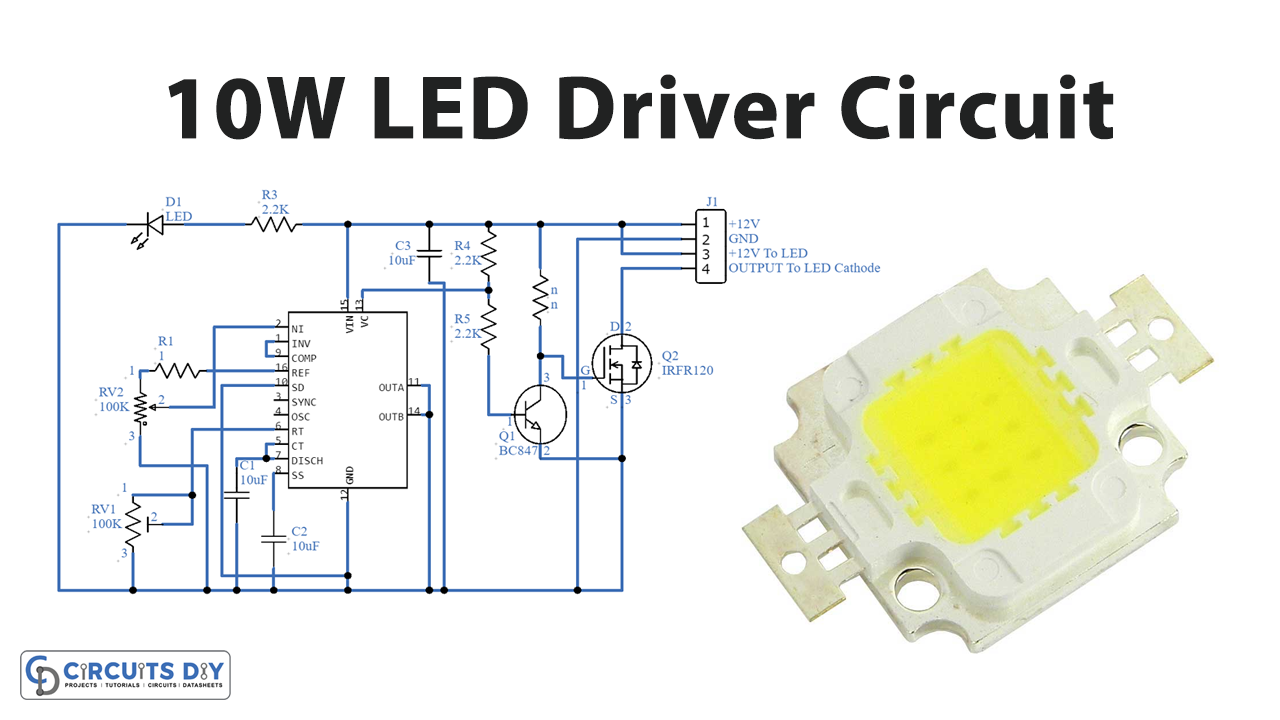 LED Tutorial: Light a 10W LED from 12V - Simple & Cheap 
