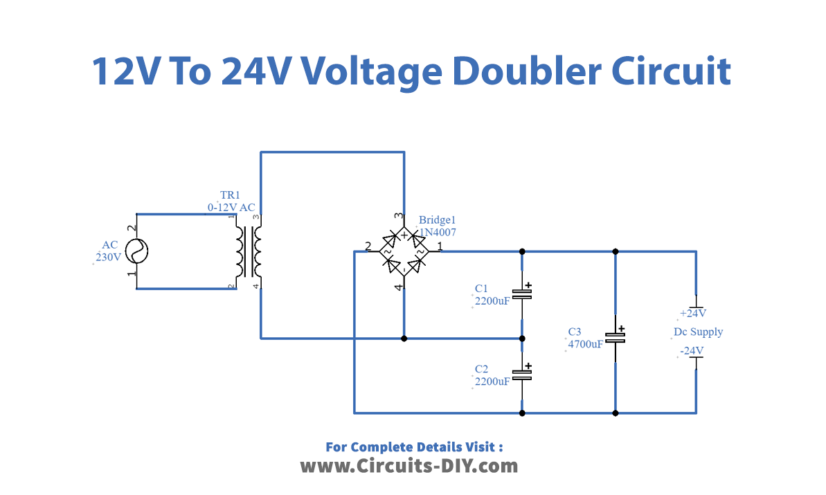 12V to 24V Voltage Doubler Circuit