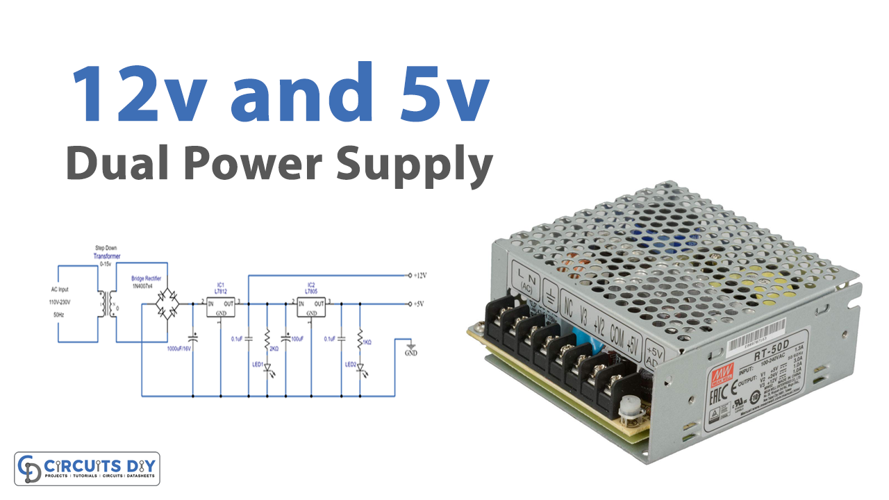 Power supply 12V 5V Dual Sources, External Power