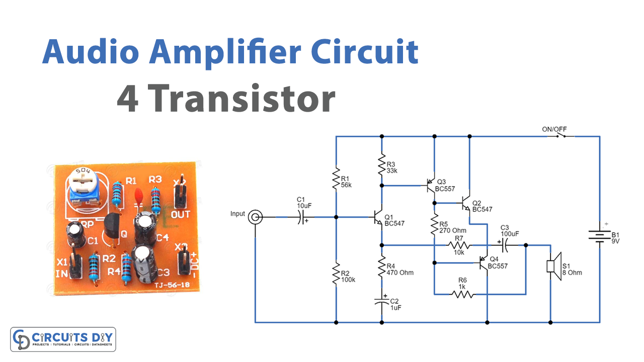 4 Transistor Audio Amplifier