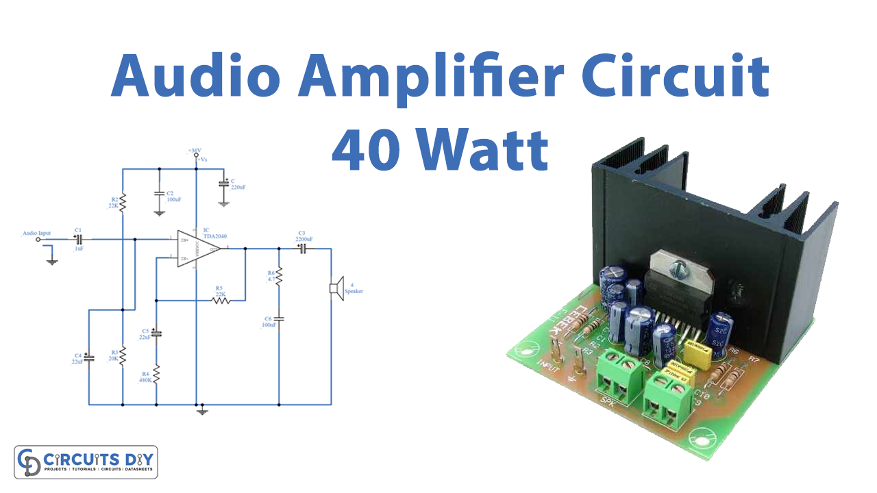 40 Watt Audio Amplifier Circuit