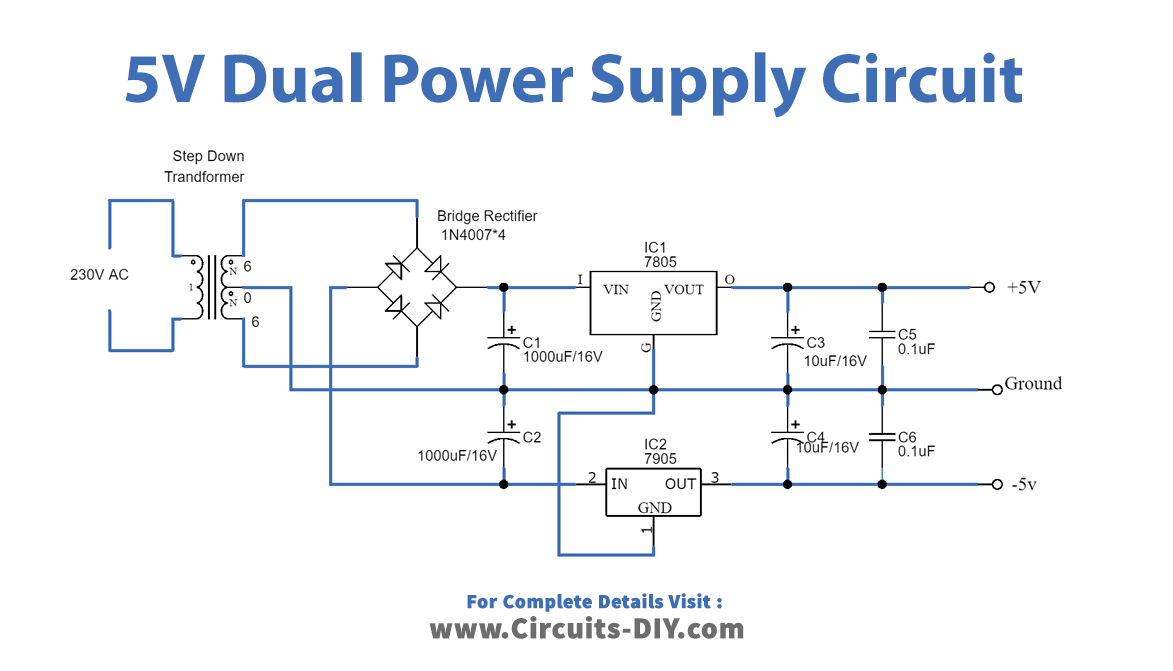 5-Volt-Dual-power-supply-circuit-diagram-schematic