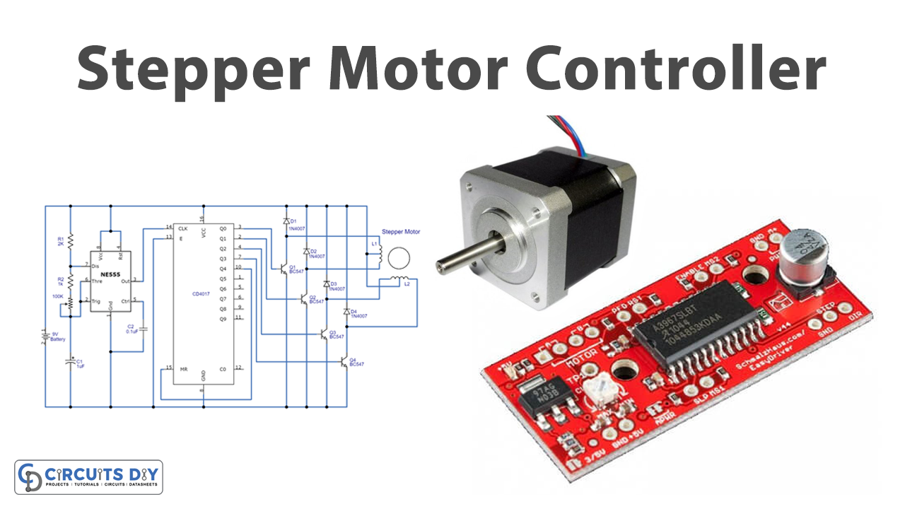 555-Timer-Stepper-Motor-Controller-Circuit