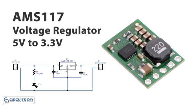AMS117-Voltage-Regulator-Circuit-5V-to-3.3V